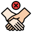 No handshake ícono 64x64