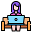 Working at home icon 64x64