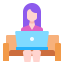 Working at home icon 64x64