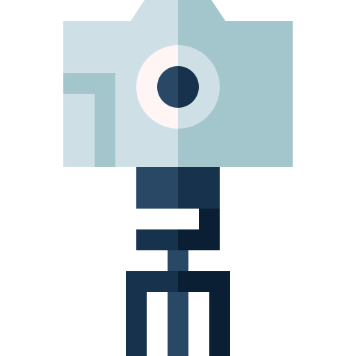 Camera tripod icon