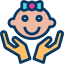 Baby girl icon 64x64