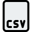 Csv file format icon 64x64