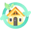 Eco house icon 64x64