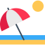 Sun umbrella icon 64x64