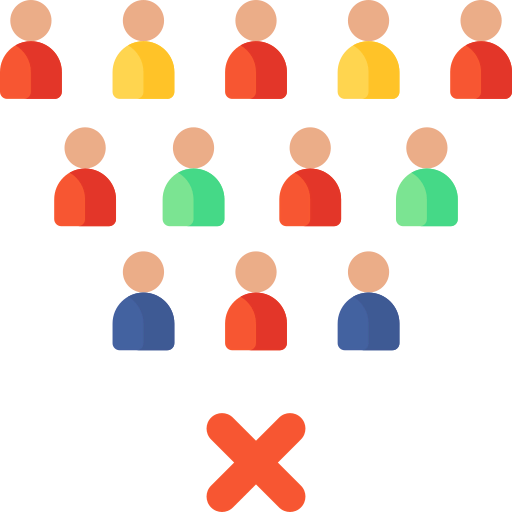 Avoid crowds icon