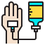 Intravenous saline drip icon 64x64