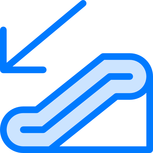 Escalator down icon