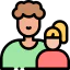 Father and daughter icon 64x64
