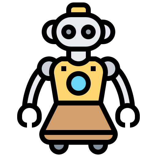 Robot assistant icon