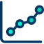 Line chart icon 64x64