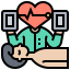 Cardiac arrest icon 64x64
