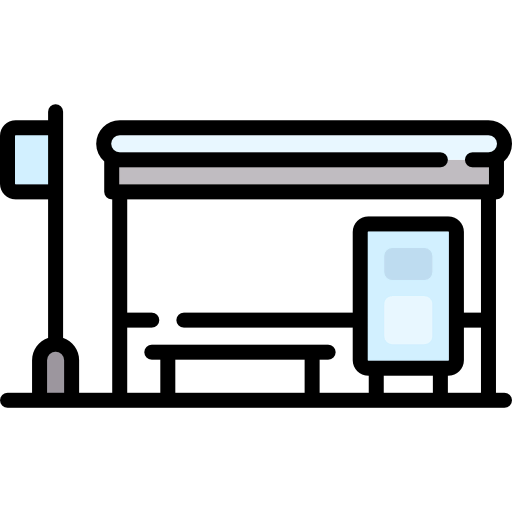 Bus stop icon