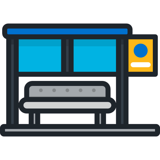 Bus stop icon