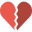 Broken heart icon 64x64