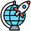 Rocket launch icon 64x64