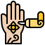 Henna painted hand icon 64x64