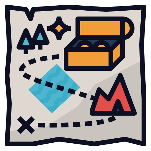 Treasure map icon
