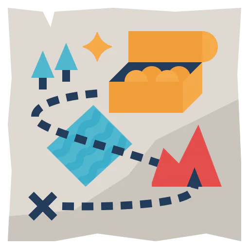 Treasure map icon