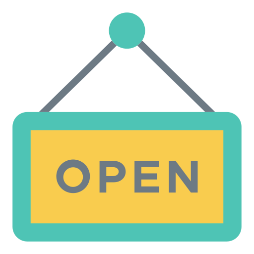 Open sign ícone