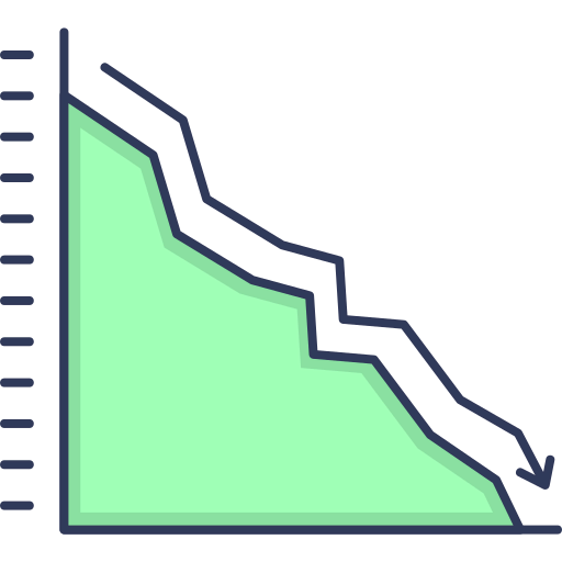Line graph icon