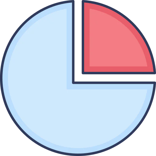 Pie graph icon