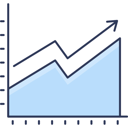 Line graph ícono