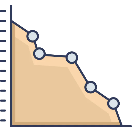 Line graph icon