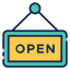 Open sign ícone 64x64
