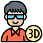 3d glasses icon 64x64