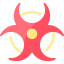 Biohazard sign icon 64x64