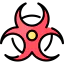 Biohazard sign icon 64x64