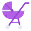 Baby stroller icon 64x64