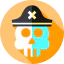 Pirate skull icon 64x64