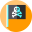 Pirate flag icon 64x64