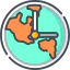 Earth globe icon 64x64