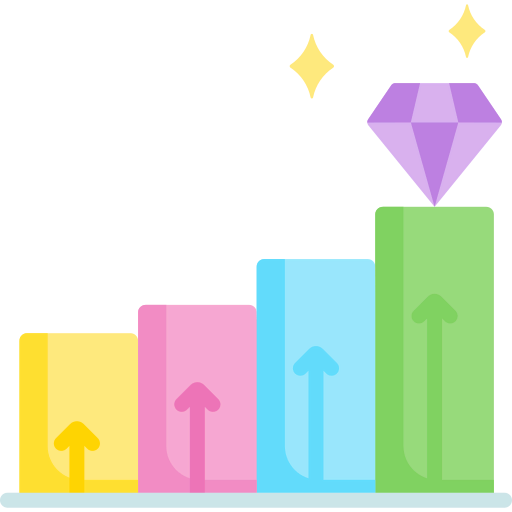 Rising graph icon