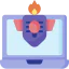 Cyber attack icon 64x64