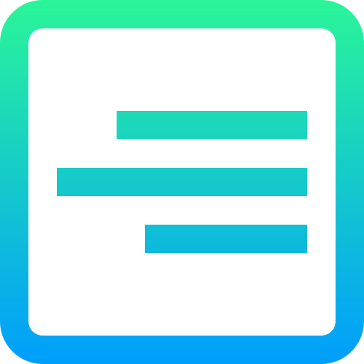 Right alignment icon