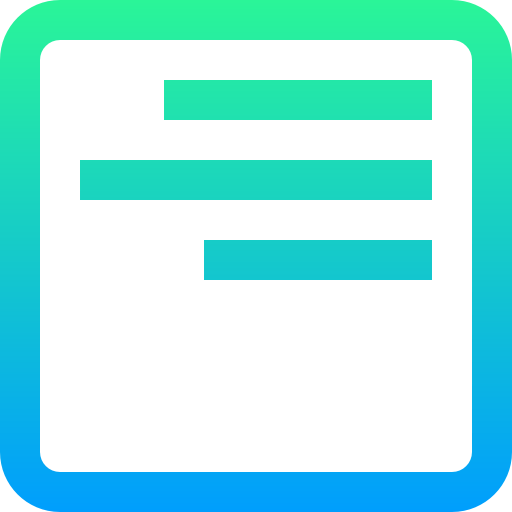 Right alignment icon