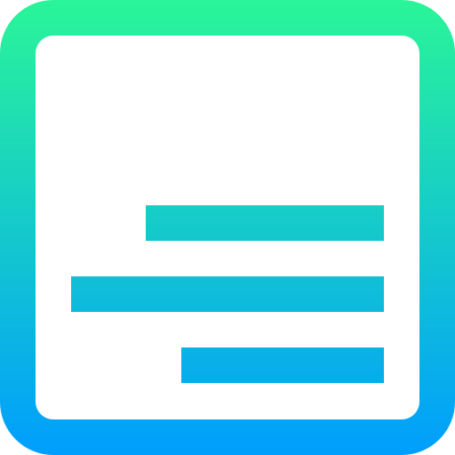 Right alignment icon