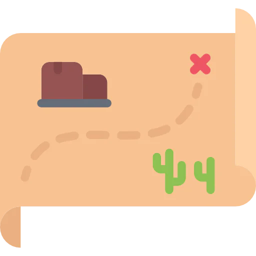 Treasure map icon