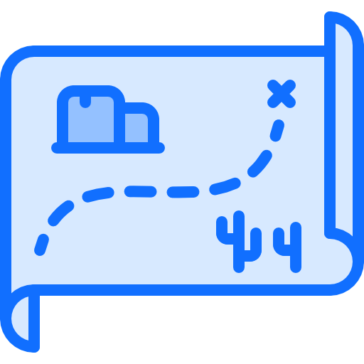 Treasure map icon