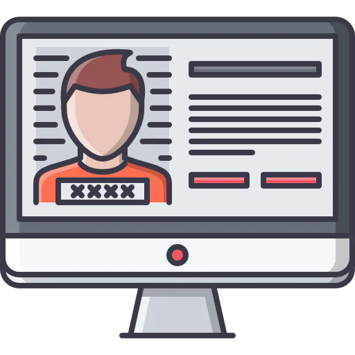Criminal database icon