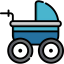 Baby stroller icon 64x64