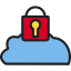 Cloud lock icon 64x64