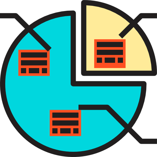 Graph pie icon