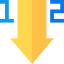 Sort ascending 图标 64x64