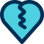 Broken heart icon 64x64
