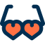 Heart glasses icon 64x64