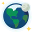 Earth globe icon 64x64